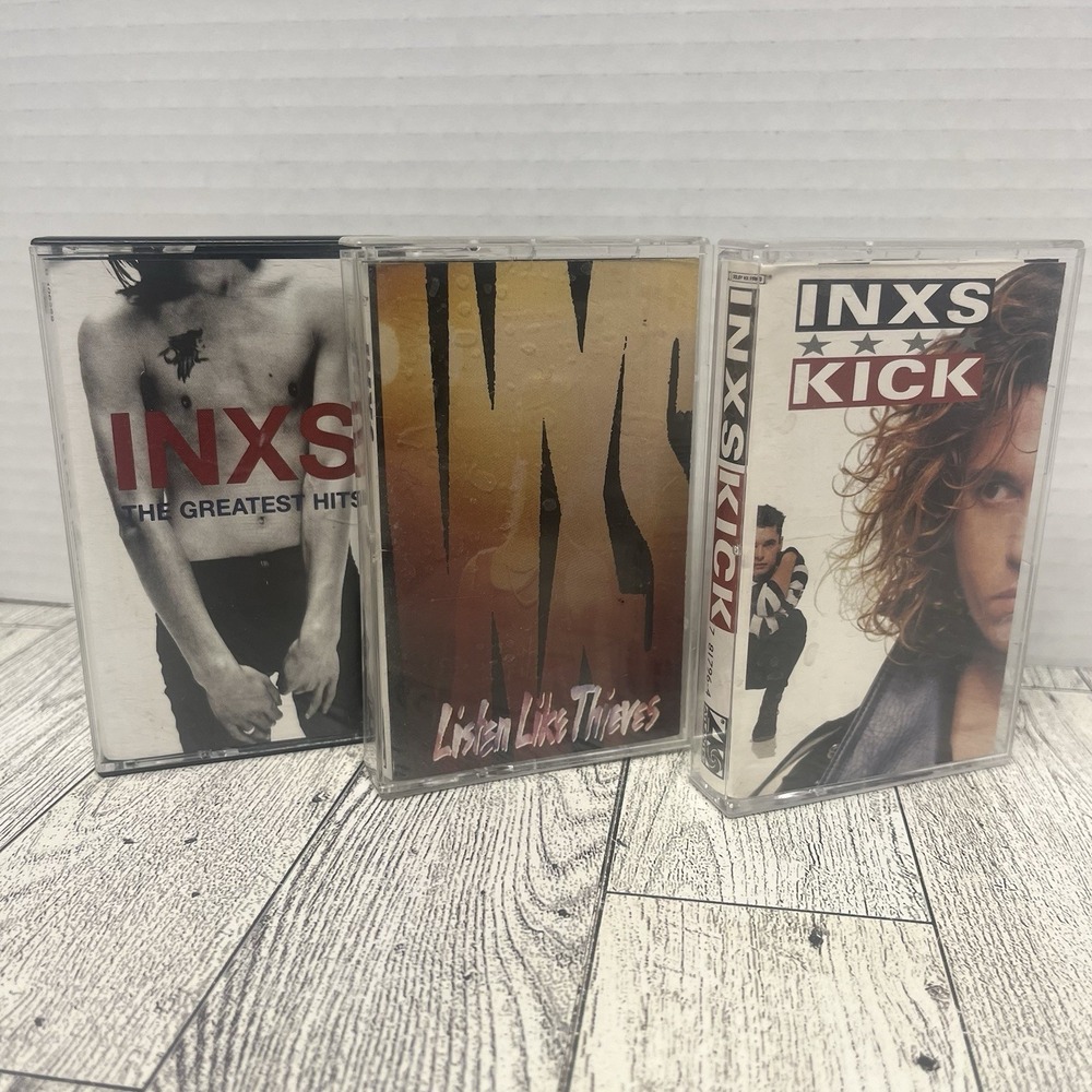 INXS Cassette Tape Lot (3) - Kick, Listen Like Thieves, Greatest Hits - Vintage
